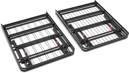 Amazon Basics Bed Frame with Storage, Foldable Metal Platform, Sturdy Steel, No Box Spring Needed, 18 inches High, Tool-Free Setup, Full Size, Black