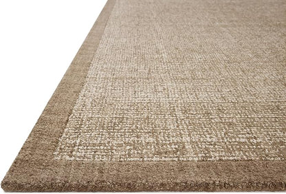 Loloi Magnolia Home by Joanna Gaines Henley Collection Ivory/Brown 9'-3" x 13' Area Rug