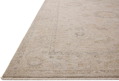Loloi Chris Loves Julia Louisa Collection LOI-02 Oatmeal/Slate 7'-10" x 10', .38" Pile Height, Area Rug