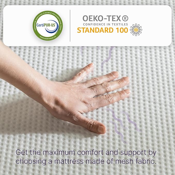 NapQueen Twin-XL Mattress, 6 Inch Charcoal Memory Foam Mattress, Twin-XL Bed Mattress in a Box, CertiPUR-US Certified, Medium Firm, Breathable Soft Fabric Cover