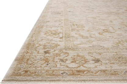 Loloi Magnolia Home by Joanna Gaines Pace Collection PAC-02 Natural/Gold 9'-6" x 9'-6" Round Area Rug