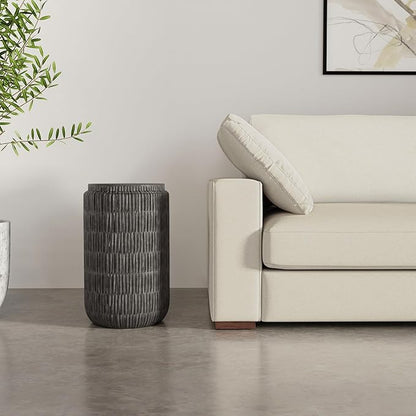 SIMPLIHOME Juno Metal Side Table in Graphite, 14.6 x 14.6 x 21.5 inches, Cast Aluminum Round Top for Living Room, Bedroom, Entryway, Assembled