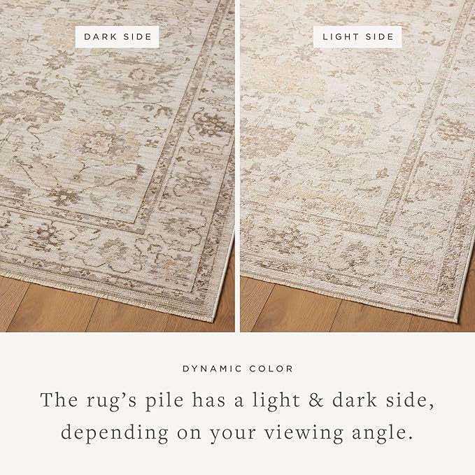 Loloi Magnolia Home by Joanna Gaines Pace Collection PAC-01 Natural/Stone 3'-6" x 5'-6" Accent Rug