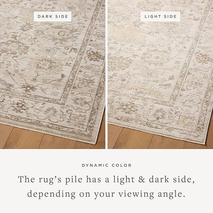 Loloi Magnolia Home by Joanna Gaines Pace Collection PAC-01 Natural/Stone 3'-6" x 5'-6" Accent Rug