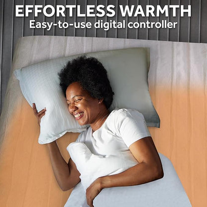 Sunbeam Electric Heated Mattress Pad Soft Cozy Fabric Fast Heating 12 Heat Settings 12-Hour Auto Shut-Off Deep Pocket Skirt Machine Washable Full 75" x 54"