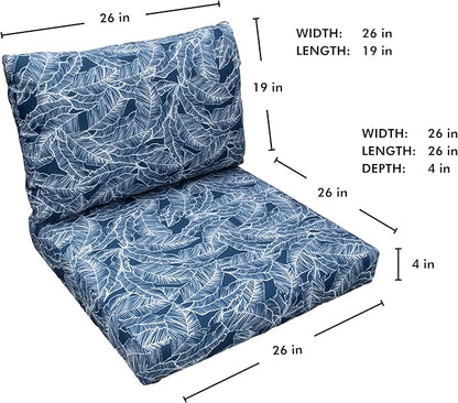 Tommy Bahama Deep Seating Lounge Cushion, 26" X 26" X 4", Pacific Zaffre