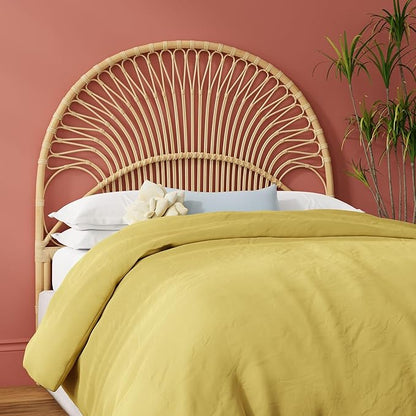 KOUBOO Rattan Loop Headboard, Twin, Natural