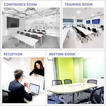 Conference Room Chairs with Wheels and Paddle, Ergonomic Mesh Back and Arms for Meeting, Conference, Reception, Training Room & Home Office Desk Folding Chairs 8 Pack