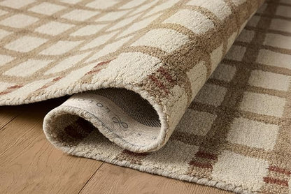 Loloi Magnolia Home by Joanna Gaines Waylon Collection WAY-02 Natural/Rust 2'-6" x 7'-6" Runner Rug