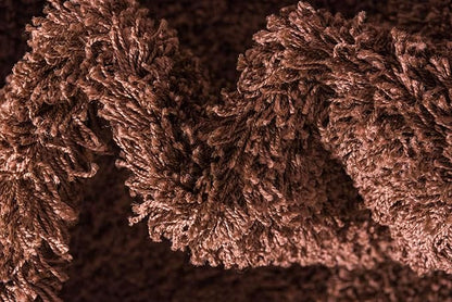 Unique Loom Solid Shag Collection Area Rug (6' 1" x 9' Rectangle, Chocolate Brown)