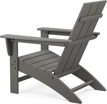POLYWOOD AD420SR Modern Adirondack Chair, Sunset Red, Durable High Density Polyethylene Construction, Easy Assembly, Waterproof, Comfortable Contoured Seat
