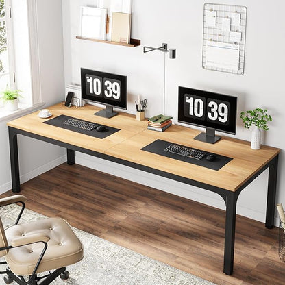 Tribesigns 78.7 Inches Extra Long Computer Desk 2 Person Desk, Double Long Desk, Workstaion for Home Office