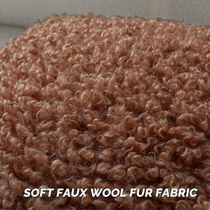 FUTEI Rust Decorative Throw Pillow Covers 12x20 Inch Set of 2,Soft Fluffy Faux Wool Fur Boucle Textured Lumbar Pillow Case,Modern Home Decor for Couch Bed Living Room Office