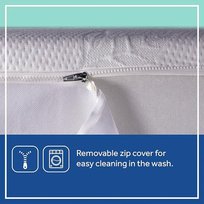 Sealy Baby Cozy Brilliance Breathable Crib Mattress, GREENGUARD GOLD Certified, Made in USA, Firm Dual Firmness, Toddler Bed Fit, Rayon, Waterproof, Non Toxic, Washable Zip Cover, 52” x 28
