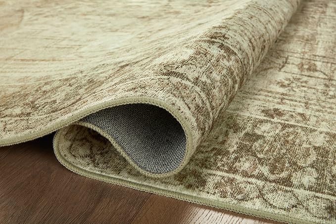 Loloi Magnolia Home by Joanna Gaines Banks Collection BAN-06 Natural/Granite 5'-0" x 7'-6", .13" Pile Height, Machine Washable, Area Rug