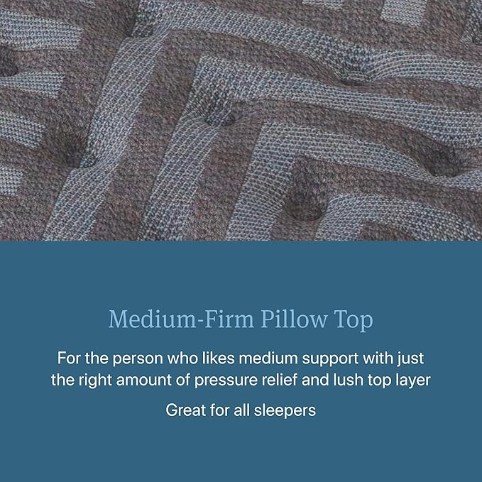 Beautyrest Days End Medium Firm Pillow Top 14.75" Mattress - King - Cooling Tech, Supportive Durable Pocketed Coils, Pressure Relief, Motion Separation; 100 Night Sleep Trial and 10 Year Warranty