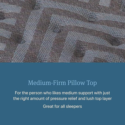 Beautyrest Days End Medium Firm Pillow Top 14.75" Mattress - Twin - Cooling Tech, Supportive Durable Pocketed Coils, Pressure Relief, Motion Separation; 100 Night Sleep Trial and 10 Year Warranty