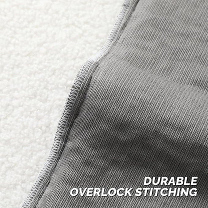 FUTEI Charcoal Throw Pillow Covers 16x16 Inch Set of 2,Furry Faux Fur Teddy Boucle Textured Cushion Covers,Soft Fluffy Decorative Pillow Case,Home Decor for Couch Bed Living Room Office Car