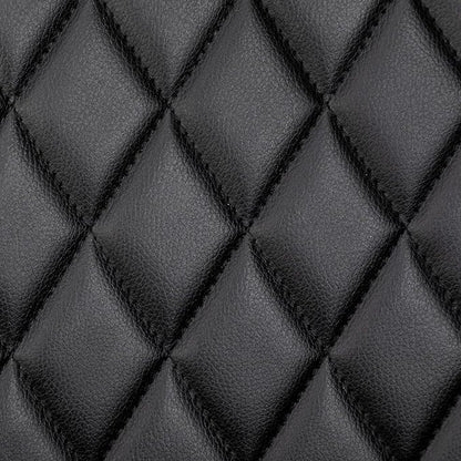 LUNLING Mid Century Modern Faux Leather Dining Room Chairs,Upholstered Seat Metal Legs Chairs Black Faux Leather Kitchen Chair Reception Room Chair,1PCS