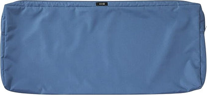 Classic Accessories Ravenna Water-Resistant 48 x 18 x 3 Inch Outdoor Bench/Settee Cushion, Patio Furniture Swing Cushion, Empire Blue, Patio Loveseat Cushion