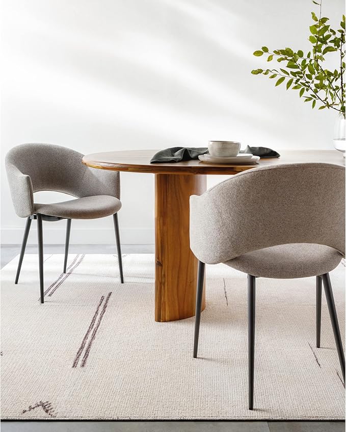 Livabliss x Becki Owens Rivi Moroccan Area Rug , 7'10" x 10', Cream/Charcoal