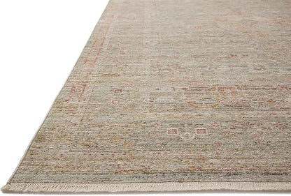 Loloi Chris Loves Julia Ida Collection IDA-05 Spa/Sunrise 6'-3" x 9'-4", .19" Pile Height, Area Rug