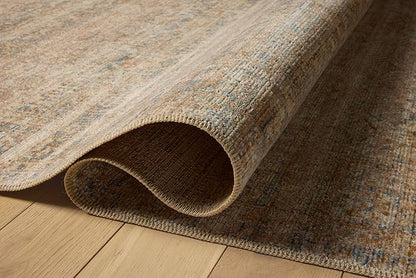 Loloi Amber Lewis Molly Collection MOL-01 Natural/Denim 2'-7" x 10'-0" Low Pile Runner Rug
