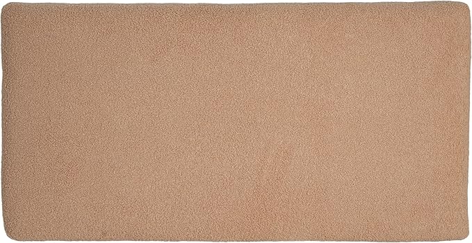 Christopher Knight Home Rika 48" Comfy Boucle Upholstered Bedroom Bench, Ottoman Bench with Rounded Wooden Legs, Spacious Seating, Long Footstool for Living Room, Entryway Bench, Tan Brown