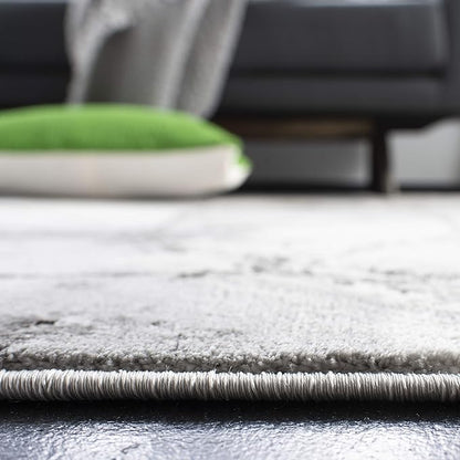 SAFAVIEH Craft Collection Runner Rug - 2'3" x 12', Grey & Silver, Modern Abstract Design, Non-Shedding & Easy Care, Ideal for High Traffic Areas in Living Room, Bedroom (CFT877G)