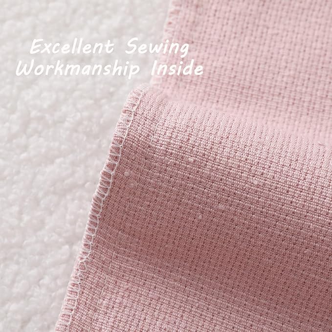 FUTEI Pack of 2 Pink Decorative Throw Pillow Covers 20x20 Inch Soft Cozy Solid Boucle Textured Cushion Case,Modern Home Decor for Couch Bed Living Room