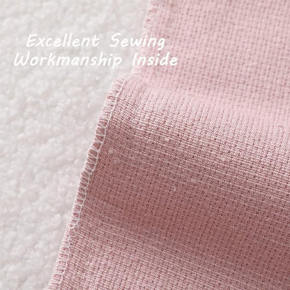 FUTEI Pack of 2 Pink Decorative Throw Pillow Covers 18x18 Inch Soft Cozy Solid Boucle Textured Cushion Case,Modern Home Decor for Couch Bed Living Room