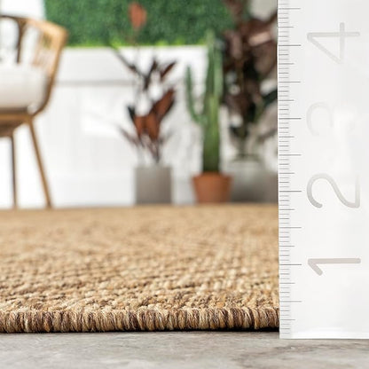 nuLOOM Ranya Light Brown/Ivory, 2' x 6', Tribal Geometric, Soft and Cozy, High Traffic, Stain Resistant, Easy Clean, Durable Runner for Indoor/Outdoor Patio, Deck, Porch, Garden, Courtyard