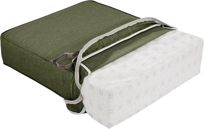 Classic Accessories Montlake FadeSafe Water-Resistant Patio Cushion Set, 23 x 23 x 5 Inch (seat), 21 x 20 x 4 Inch (back), Heather Fern