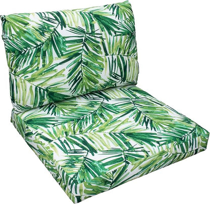 Tommy Bahama Deep Seating Lounge Cushion, 26" X 26" X 4", Coastal Palm Green Leaf