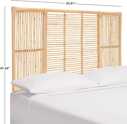 SAFAVIEH Home Collection Falyn Natural Rattan Rectangle Full Size Headboard