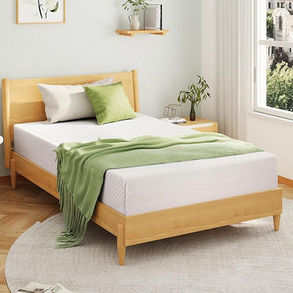 EGOHOME Full Size Memory Foam Mattress, 12 Inch Bed Mattress in a Box with Cooling Green Tea Gel, Relieve Pressure with Medium Support, CertiPUR-US Certified, 75''L x 54''W, White