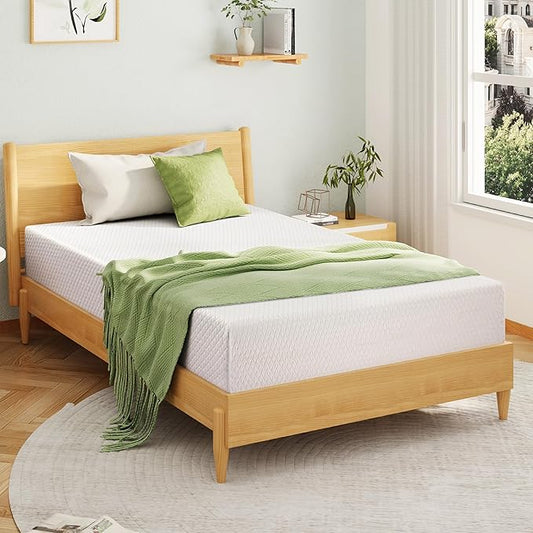 EGOHOME Twin XL Memory Foam Mattress, 5 Inch Bed Mattress in a Box with Cooling Green Tea Gel, Relieve Pressure with Medium Support, CertiPUR-US Certified, 80''L x 38''W, White