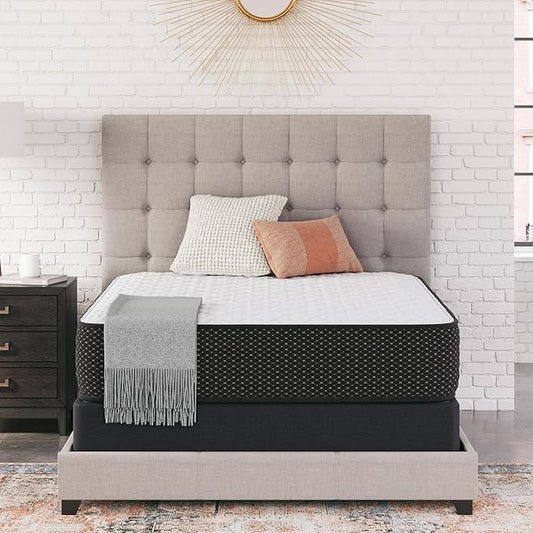 Signature Design by Ashley Limited Edition Firm 12 Inch Hybrid Mattress with Gel Memory Foam and Edge Support for Cool Sleep and Pressure Relief, Full, Fiberglass Free, Mattress In A Box