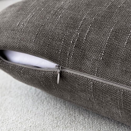 Foindtower Pack of 2 Soft Textured Throw Decorative Pillow Covers Square Accent Solid Cushion Cover Cozy Farmhouse Pillow Case with Zipper for Couch Sofa Bedroom Living Room 26x26 Inch, Charcoal