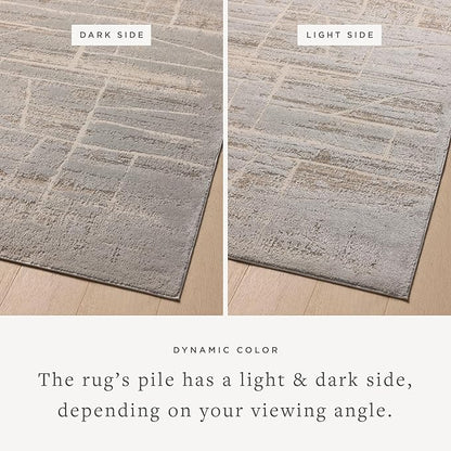 Loloi Amber Lewis Monty Collection MOT-07 Natural/Mist 2'-7" x 4', .50" Pile Height, Area Rug