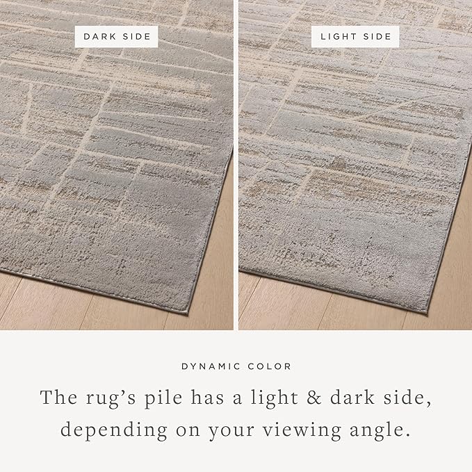 Loloi Amber Lewis Monty Collection MOT-07 Natural/Mist 2'-7" x 10'-0", .50" Pile Height, Runner Rug