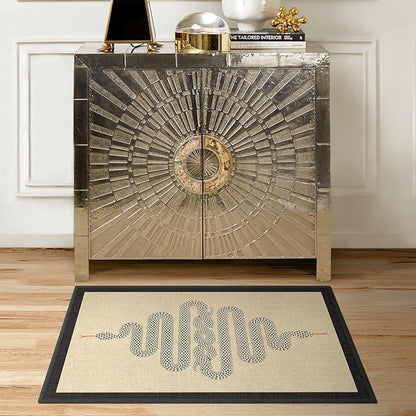 RUGGABLE x Jonathan Adler Machine Washable Modern Area Rug – Venom Neutral 2x3, Stain-Resistant, Non-Slip – Small Rugs for Living Room, Bedroom, Hallway, Entryway & Bathroom–with Standard Pad