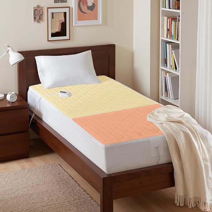 Serta Multi-Zone Heated Mattress Pad – Single Controller for Personalized Body & Foot Warmth, 10 Heat Settings, Auto Shut-Off, Soft Microfiber, Machine Washable, 15" Deep Pocket – Twin XL Size