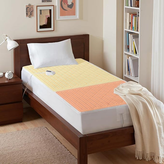 Serta Multi-Zone Heated Mattress Pad – Single Controller for Personalized Body & Foot Warmth, 10 Heat Settings, Auto Shut-Off, Soft Microfiber, Machine Washable, 15" Deep Pocket – Twin XL Size