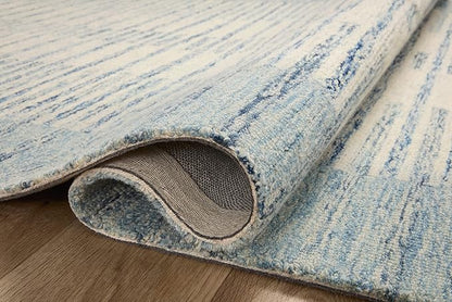 Loloi Chris Loves Julia Chris Collection CHR-01 Ivory/Denim 7'-9'' x 9'-9'', .50" Pile Height, Area Rug