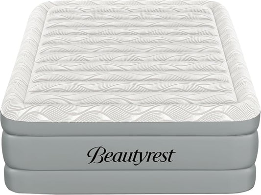 Beautyrest Luxaire, Full Size Luxury Air Mattress, 20 Inch Height with Cool Vent Top, Smart Auto Shut-Off Pump, Puncture Resistant Ever Firm Fabric with Edge Support