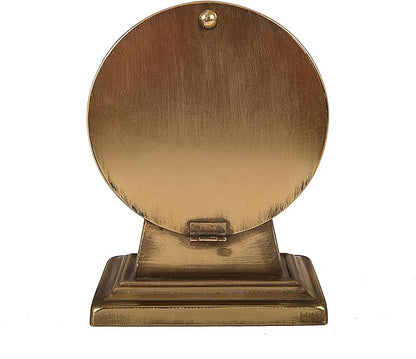 Creative Co-Op Vintage Metal Mantel Clock, Gold Finish