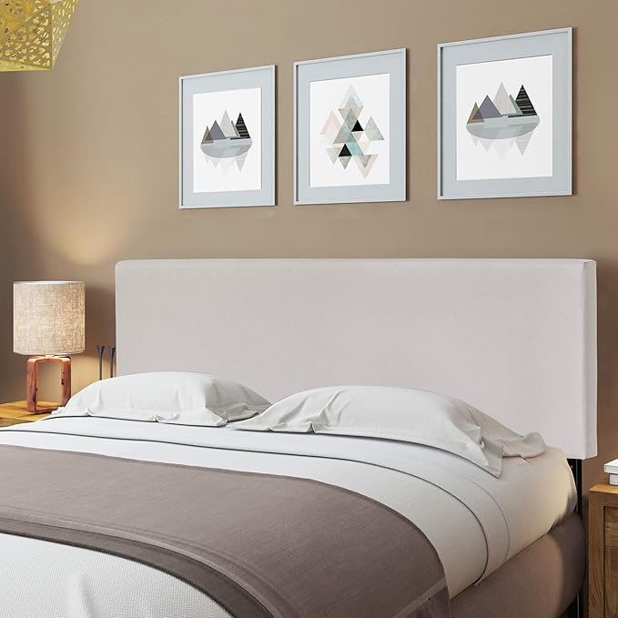 FURINNO Roanne Plain Headboard, King, Fog