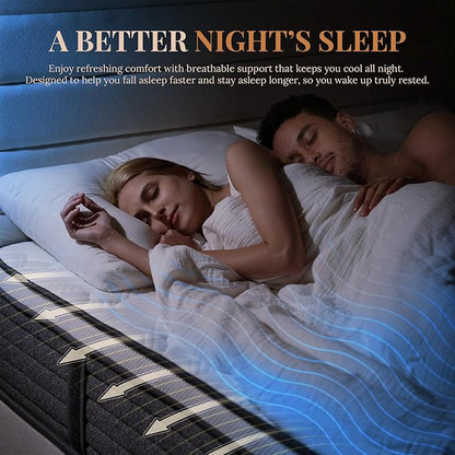 CH CHARME HOUSE Twin Mattress, 14 Inch Twin Size Hybrid Mattress in a Box, Medium Feel Foam and Individual Pocket Springs, Extra Edge Support, Pressure Relief, CertiPUR-US