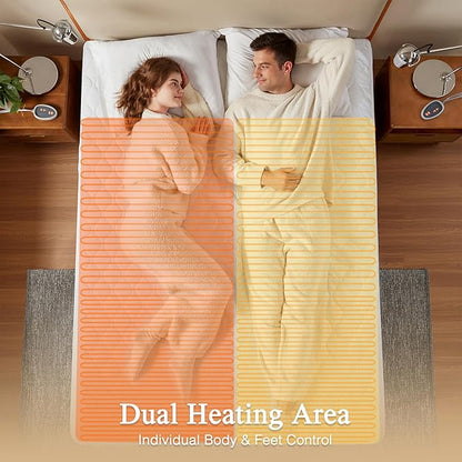 Beautyrest 3M Scotchgard Heated Mattress Pad - Electric Bed Warmer with 5 Heat Settings, 10 Hr Auto Shut Off Timer, All Around Elastic Deep Pocket, UL Certified, Machine Washable, White Queen